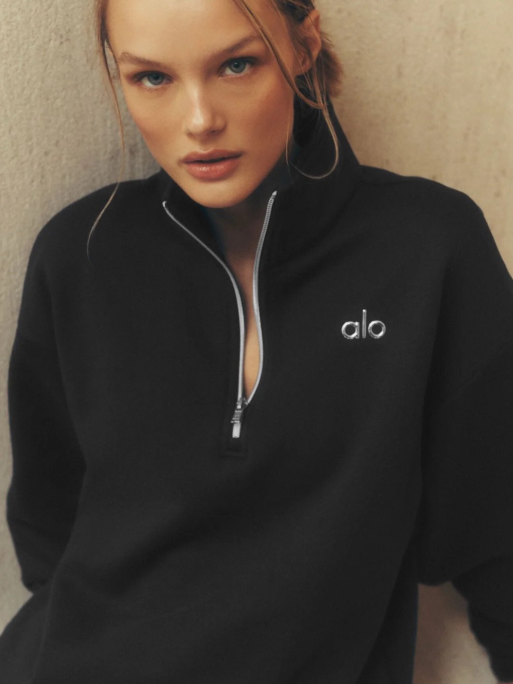 Alo Yoga Accolade quarter zip black